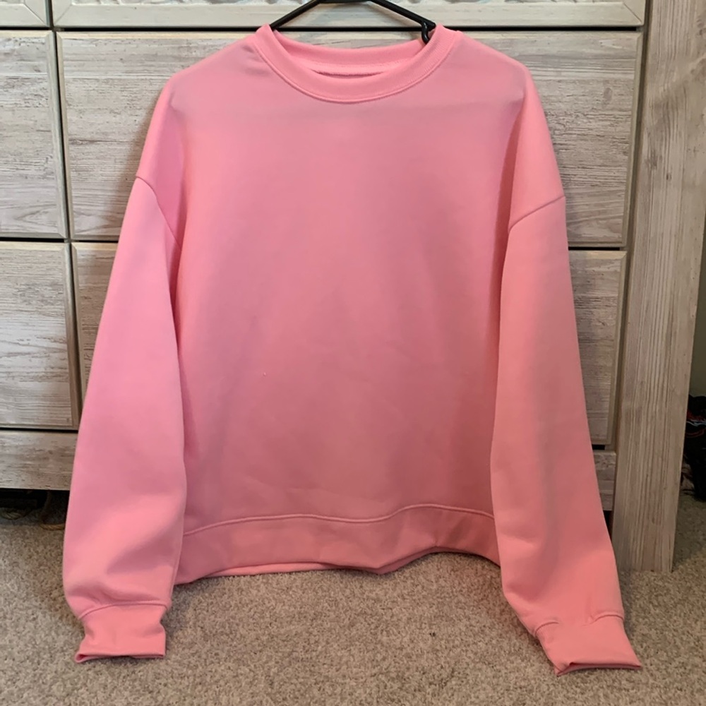 Pink fuzzy hoodie no brand